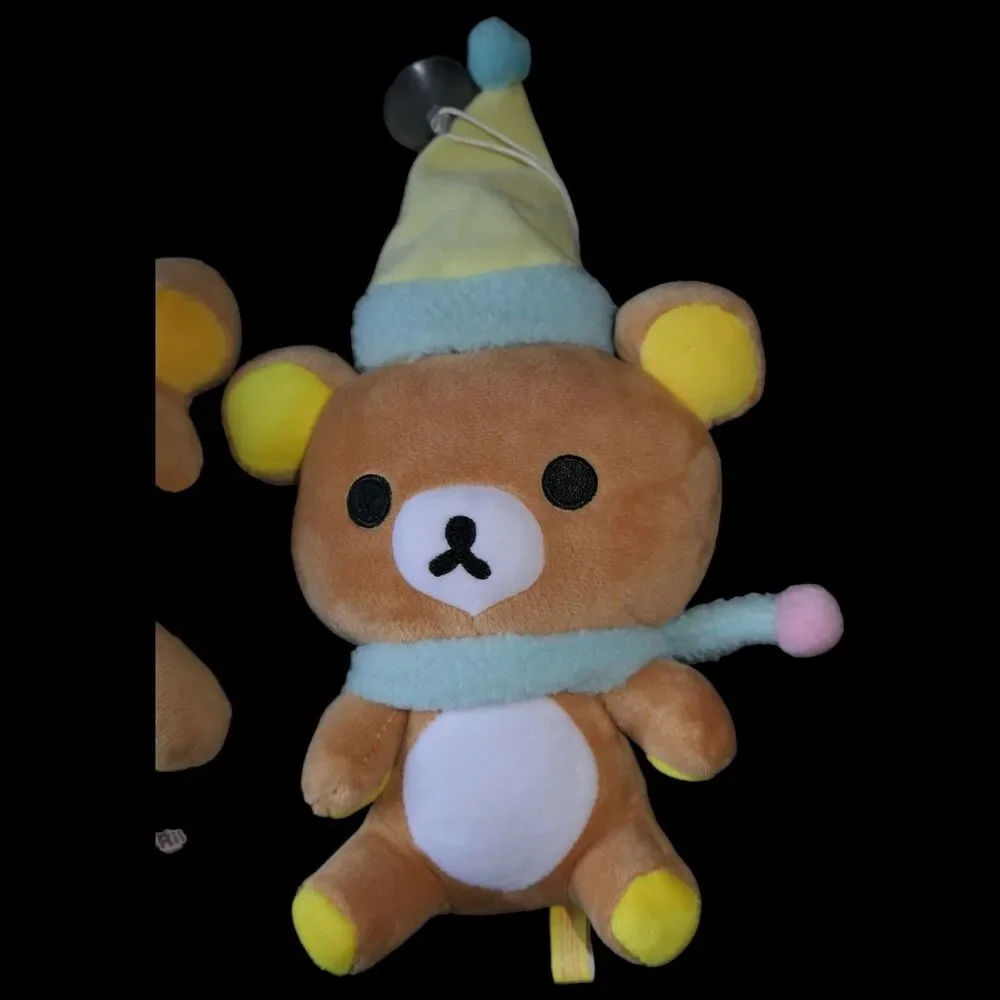 San-X Sanrio Rilakkuma Plush Bears (2) Cartoon Cute Stuffed Animals Japan EUC
